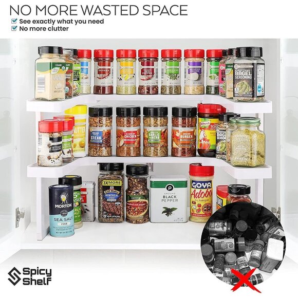 Deluxe - Expandable Spice Rack and Stackable Cabinet & Pantry Organizer 1 Set of - Picture 5 of 9